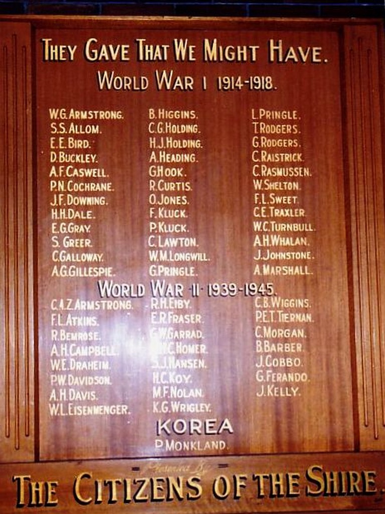 Murgon RSL Honour Board