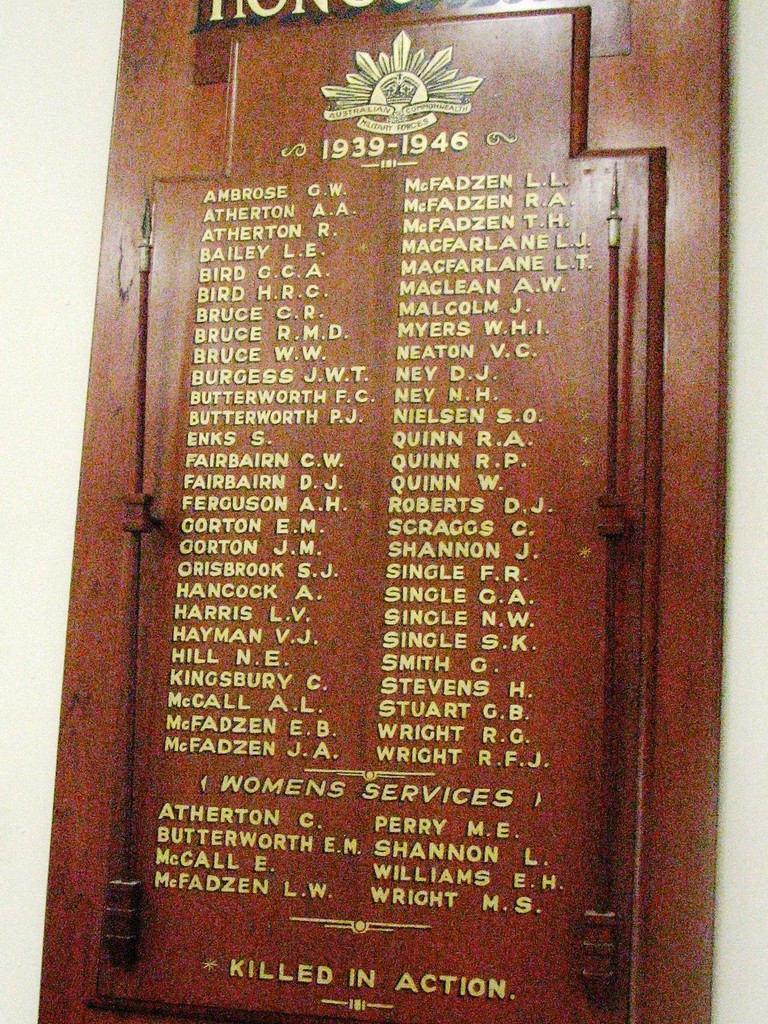 Photo of Nebo Shire 1939 - 1945 Honour Board