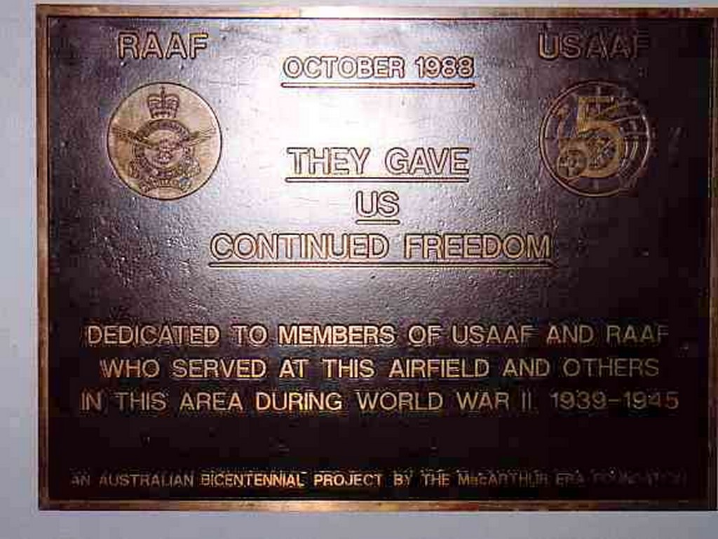 Airport Plaques - USAAF and RAAF