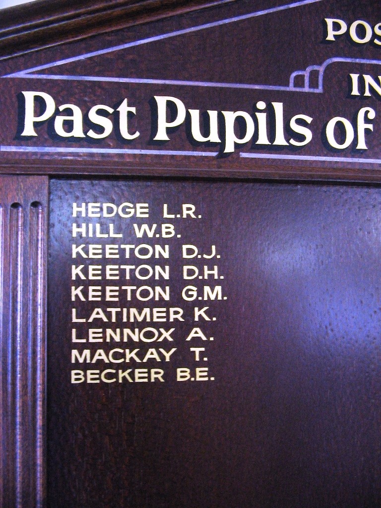 Newtown State School Roll of Honour