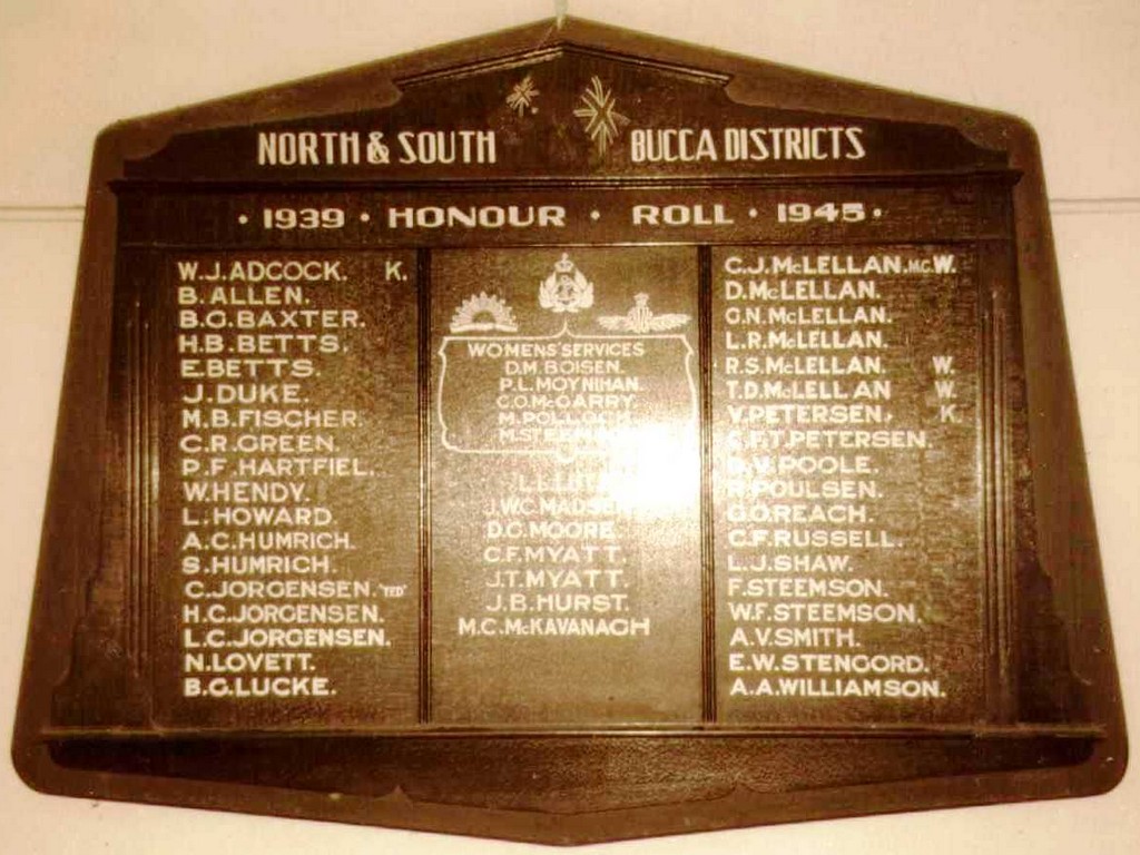 North and South Bucca District Roll of Honour 1939 - 1945