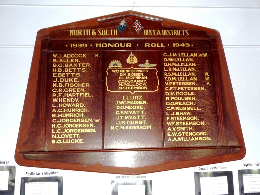 North and South Bucca Districts Roll of Honour 1939 - 1945