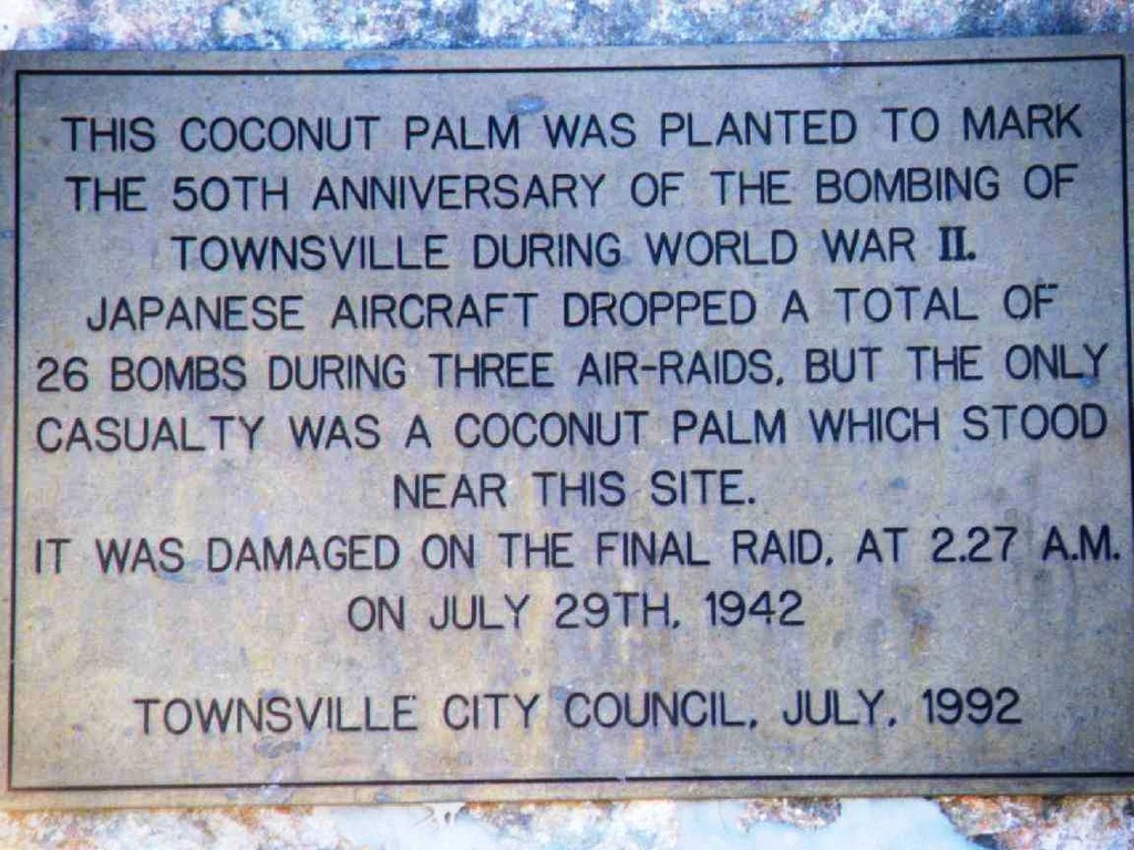 Oonoonba Bombing Memorial - Plaque