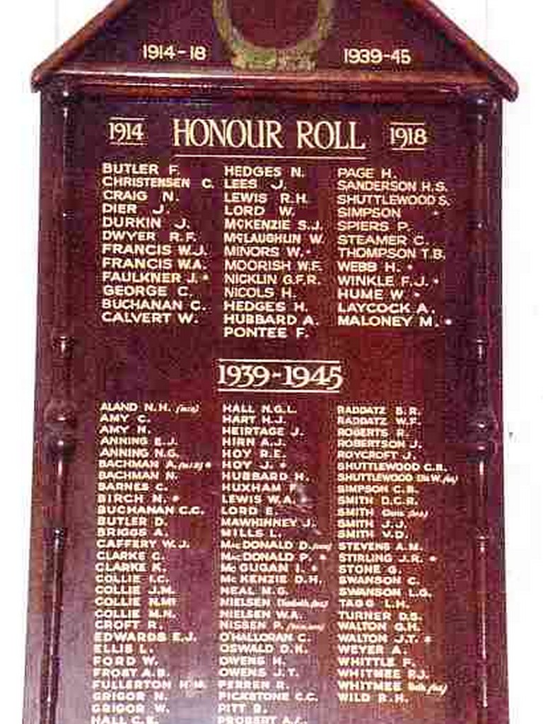 Peachester Honour Board