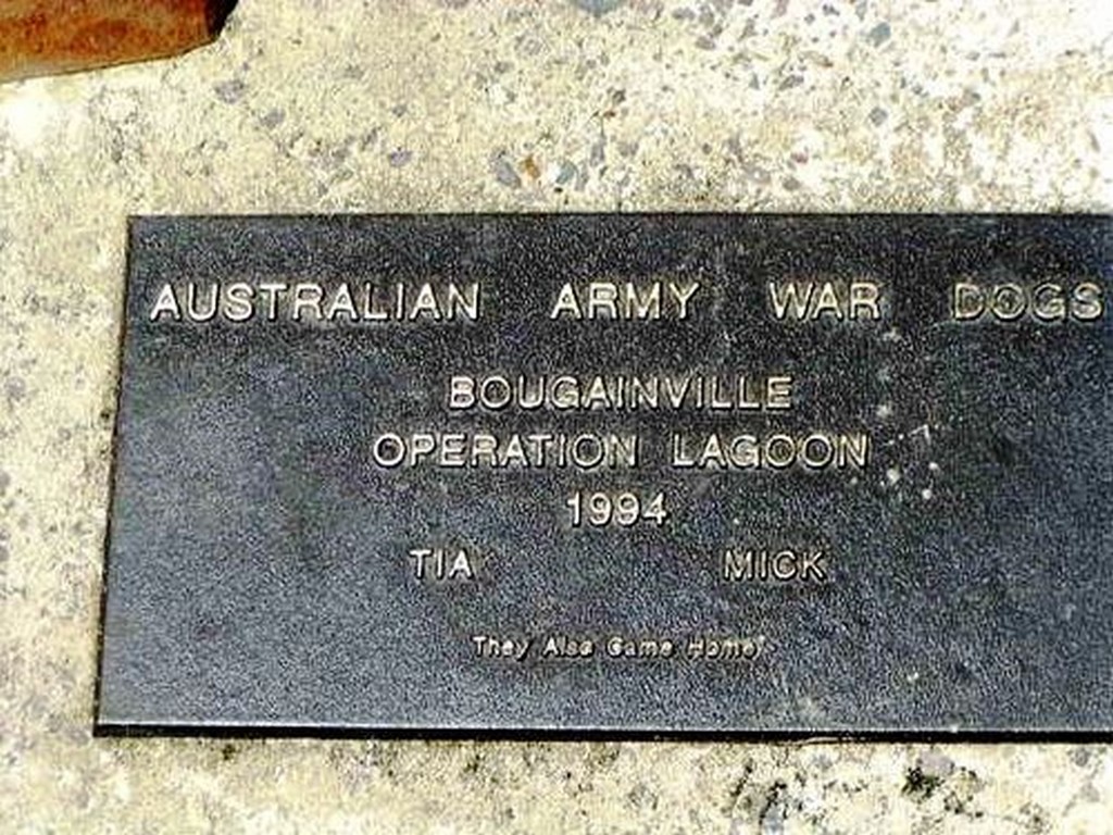 Alexandra Headland National War Dog Memorial - additional plaque example