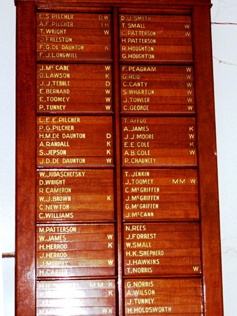 Pentland and District 1914–1918 Honour Board