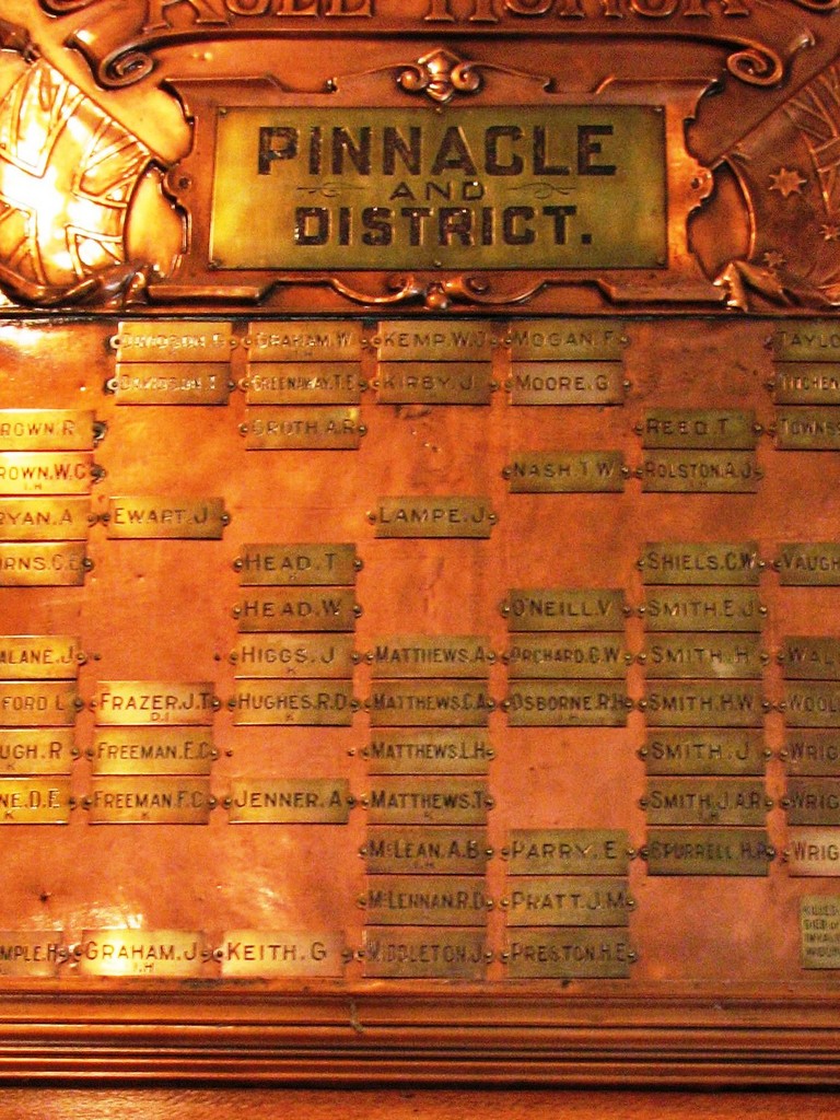 Pinnacle and District 1914–1918 Honour Board - name detail