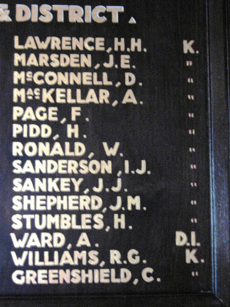Pomona School of Arts Honour Board