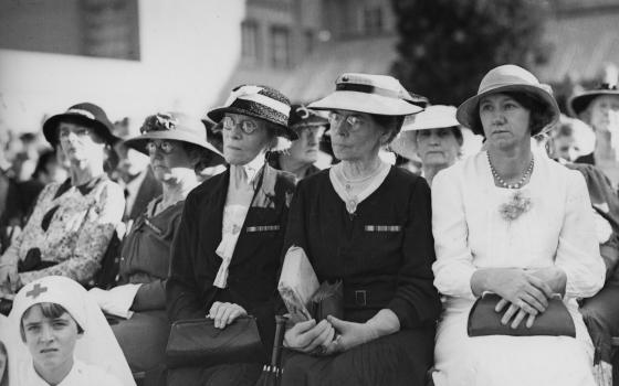 Group of women at the Anzac Day observance 1937