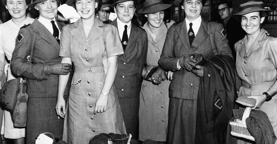 Nurses returning from Singapore, 1942